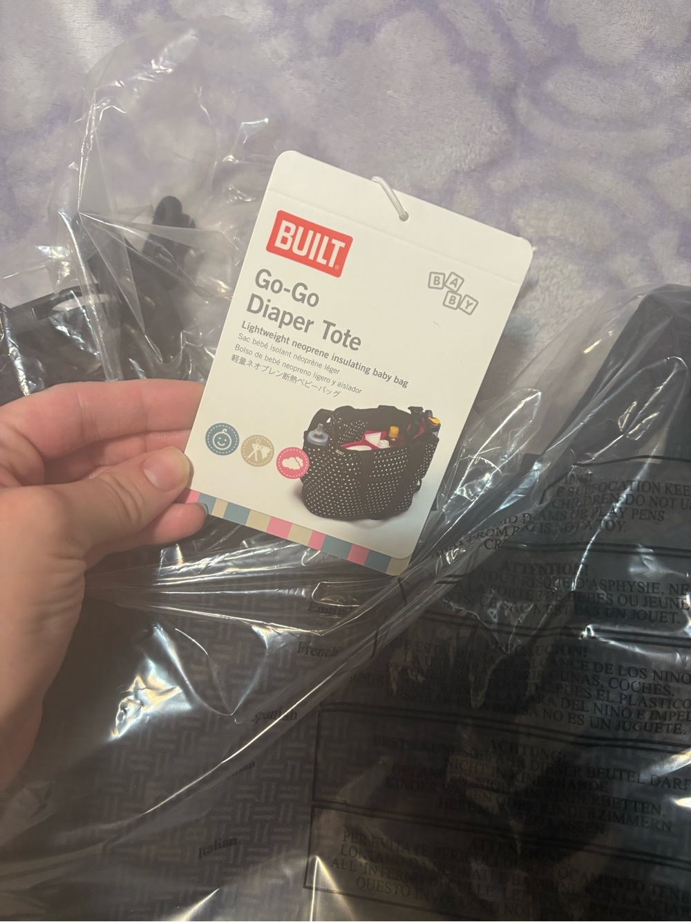 BUILT Go-Go Diaper Tote - Black
